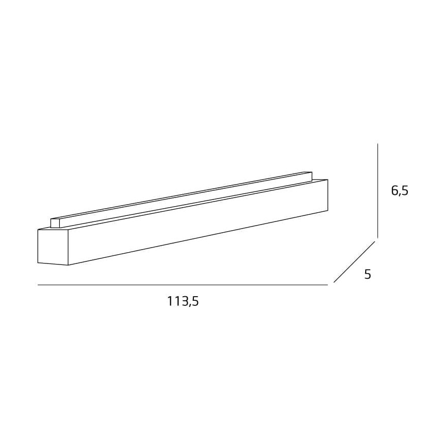 MAXLIGHT C0175 - LED Laevalgusti LINEAR LED/36W/230V 113,5 cm must