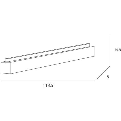 MAXLIGHT C0175D - LED Hämardatav laevalgusti LINEAR LED/36W/230V 113,5 cm must