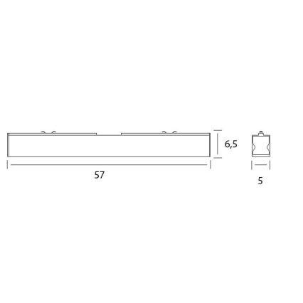 MAXLIGHT C0190 - LED Laevalgusti LINEAR LED/18W/230V 57 cm must