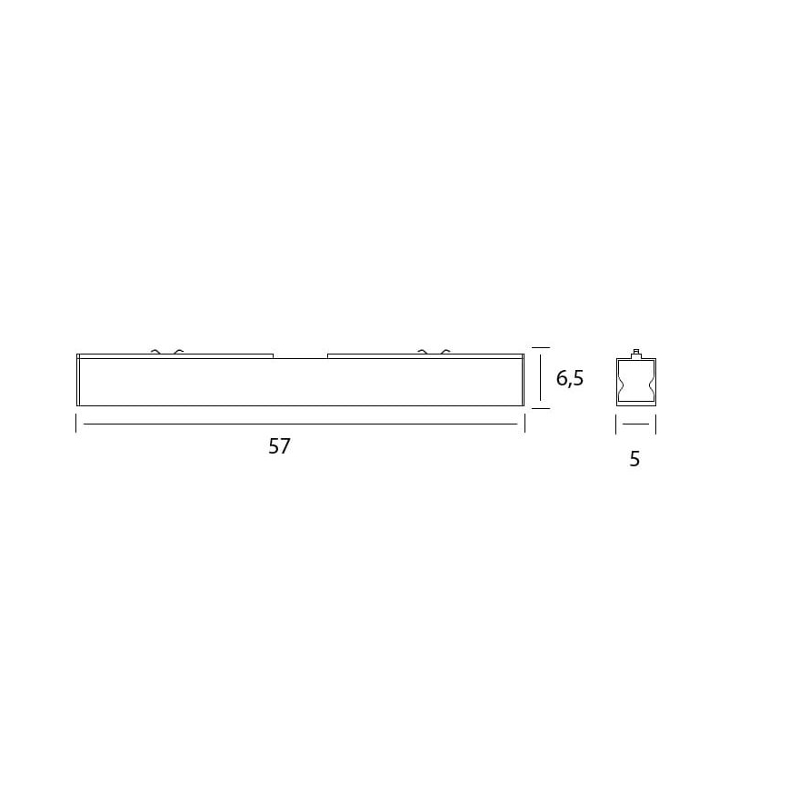 MAXLIGHT C0190 - LED Laevalgusti LINEAR LED/18W/230V 57 cm must