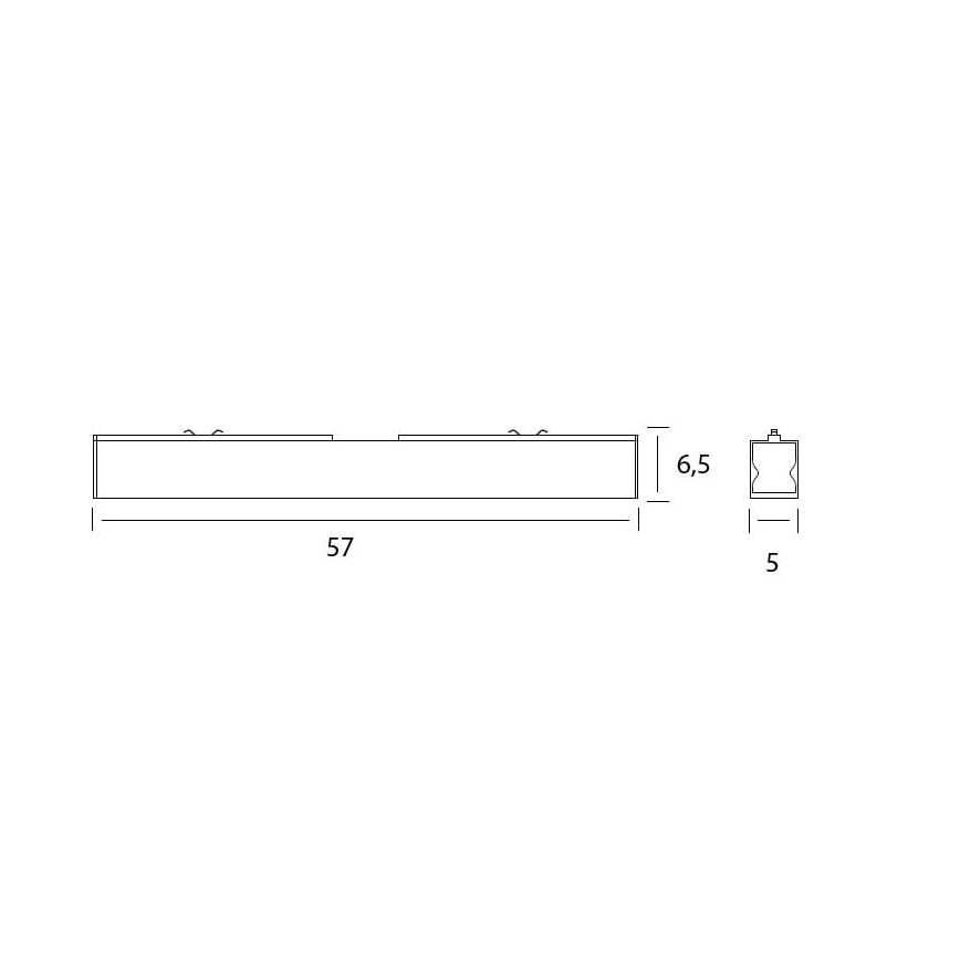 MAXLIGHT C0190D - LED Hämardatav laevalgusti LINEAR LED/18W/230V 57 cm must
