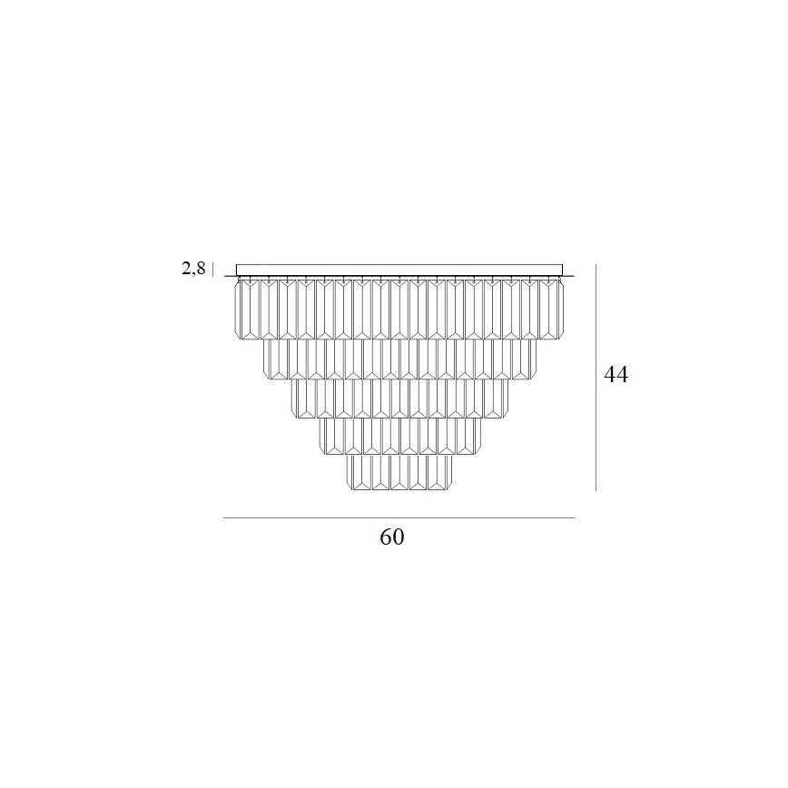 MAXLIGHT C0206 - Laevalgusti MONACO 15xG9/40W/230V d. 60 cm kuldne