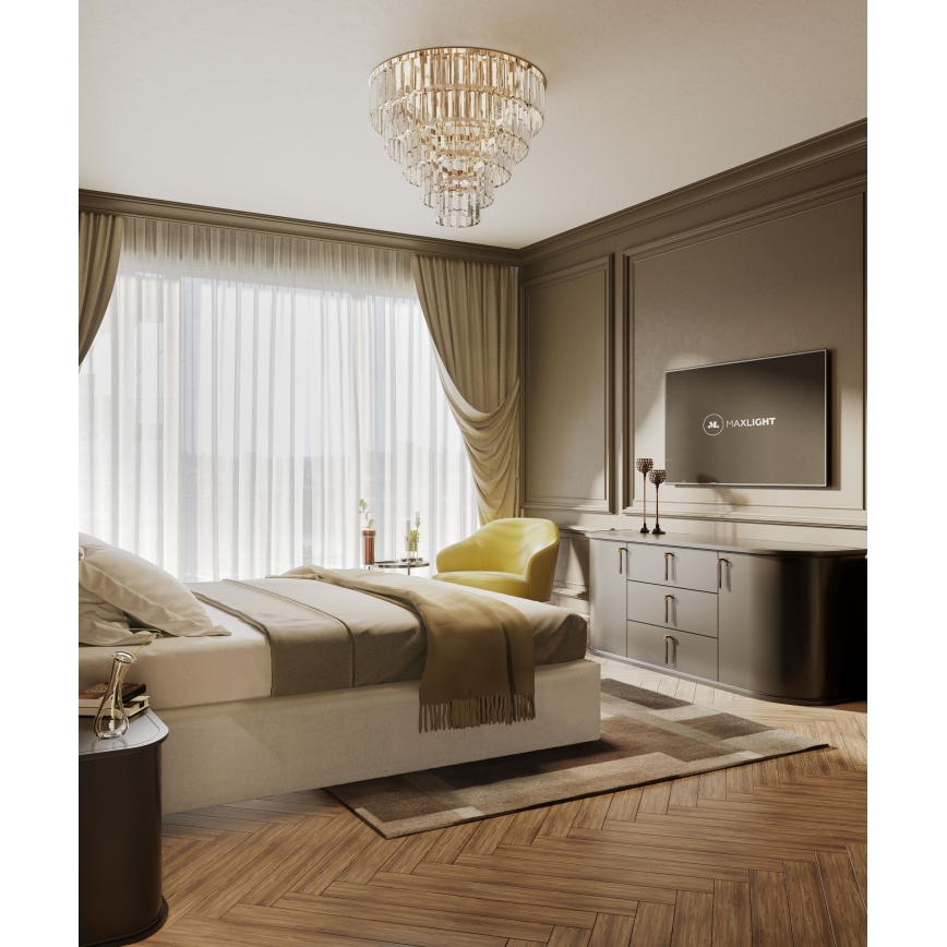 MAXLIGHT C0224 - Laevalgusti MONACO 16xG9/40W/230V d. 80 cm kuldne