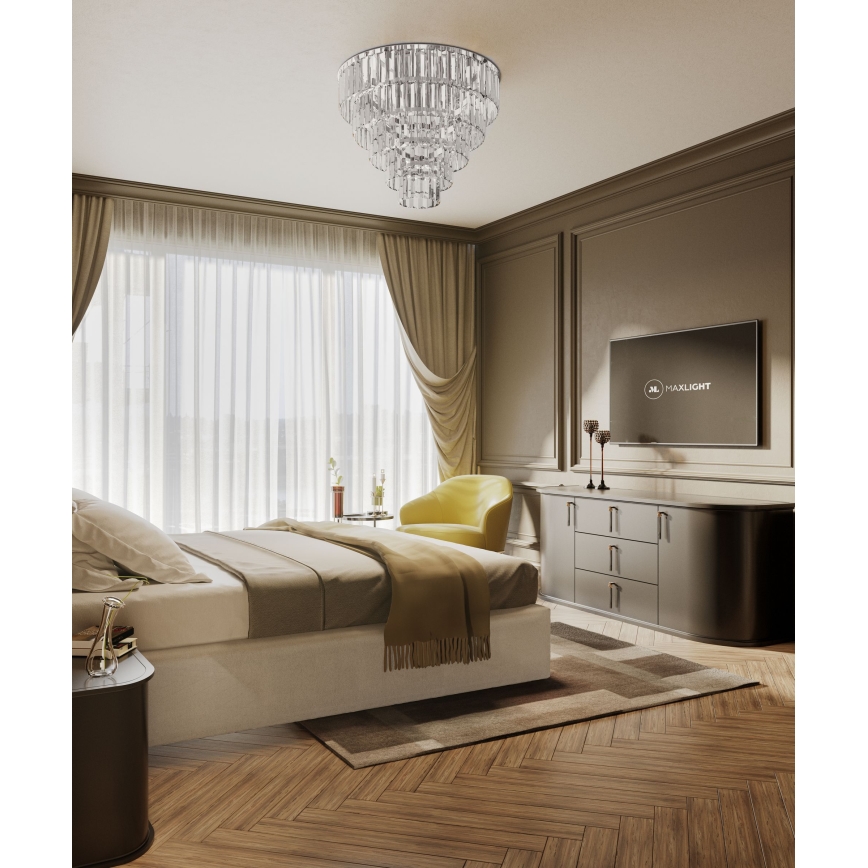MAXLIGHT C0225 - Laevalgusti MONACO 16xG9/40W/230V d. 80 cm läikiv kroom