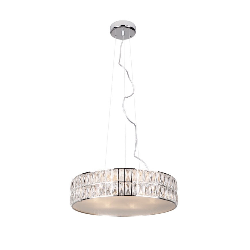 MAXLIGHT P0236 - Lühter DIAMANTE 5xG9/42W/230V d. 38 cm läikiv kroom