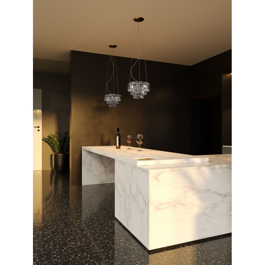 MAXLIGHT P0259 - Lühter MONACO 9xG9/40W/230V d. 42 cm läikiv kroom