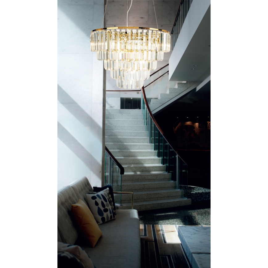 MAXLIGHT P0424 - Lühter MONACO 15xG9/40W/230V d. 60 cm kuldne