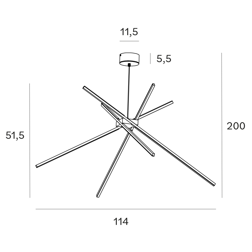 MAXLIGHT P0457 - LED Lühter ÄMBLIK LED/33W/230V kuldne