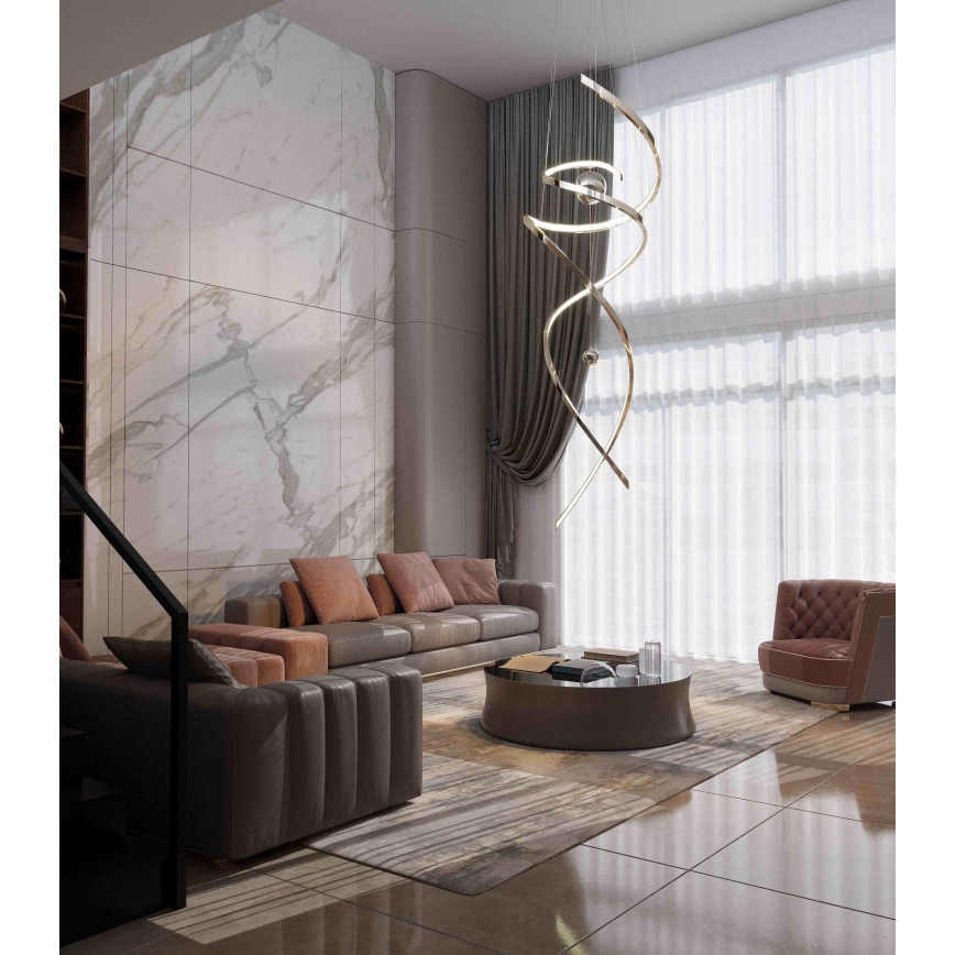 MAXLIGHT P0482D - LED Hämardatav lühter RITZ LED/100W/230V d. 60 cm CRI 90 läikiv kroom