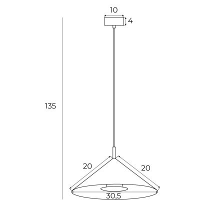 MAXLIGHT P0505 - LED Lühter VULCANO LED/5W/230V d. 30,5 cm valge