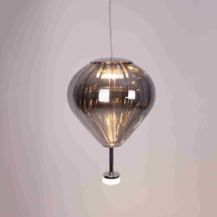 MAXLIGHT P0526D - LED Hämardatav lühter PALLONCINI 11xLED/6W/230V d. 45 cm läbipaistev/beež/suitsune