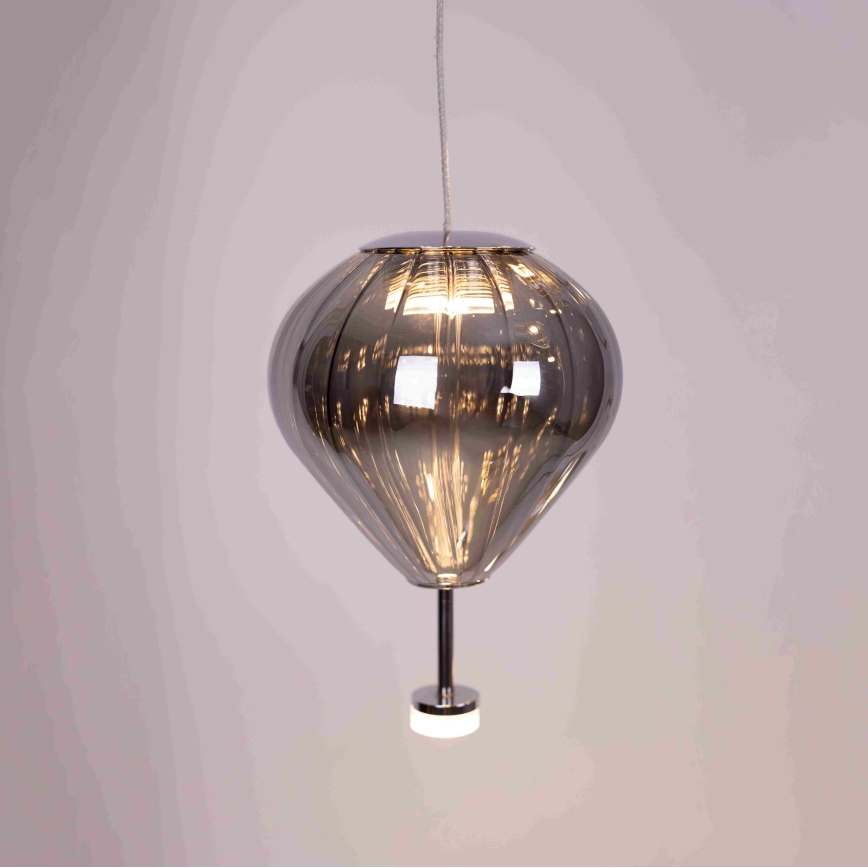 MAXLIGHT P0526D - LED Hämardatav lühter PALLONCINI 11xLED/6W/230V d. 45 cm läbipaistev/beež/suitsune