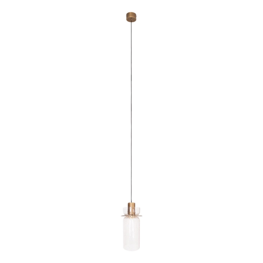 MAXLIGHT P0531 - LED Lühter SIGNATURE LED/8W/230V d. 15 cm messing/läbipaistev