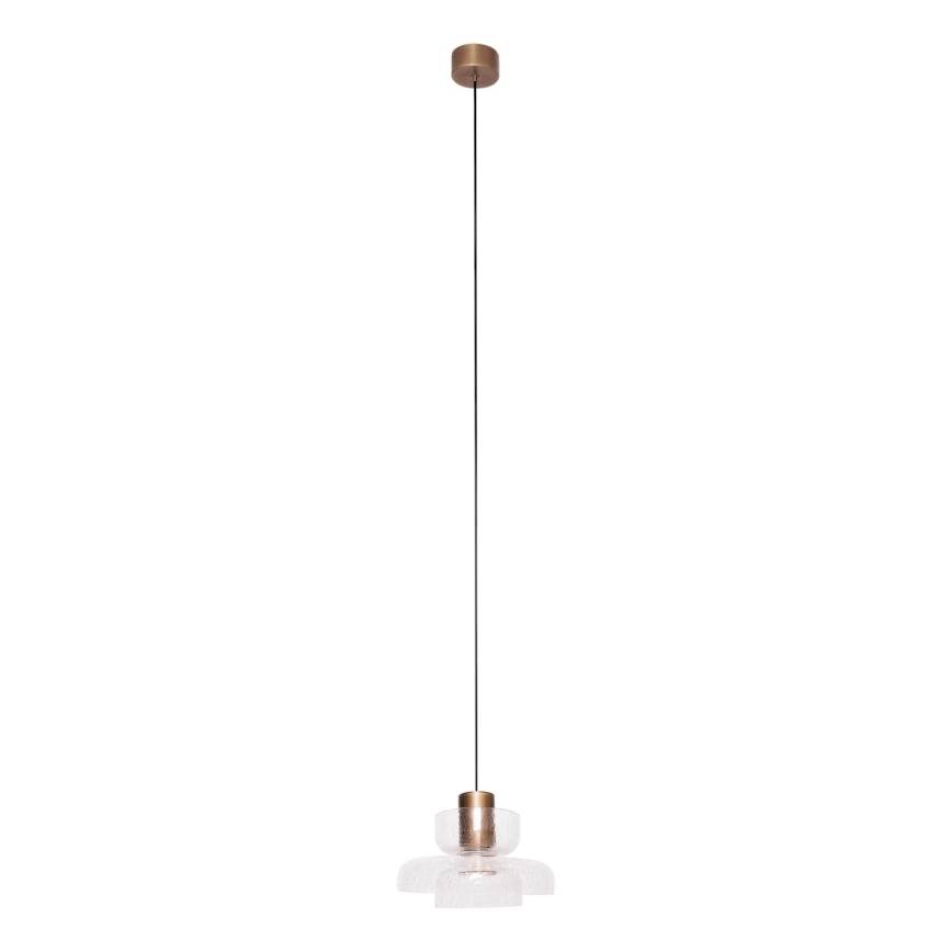 MAXLIGHT P0532 - LED Lühter SIGNATURE LED/8W/230V d. 22 cm messing/läbipaistev