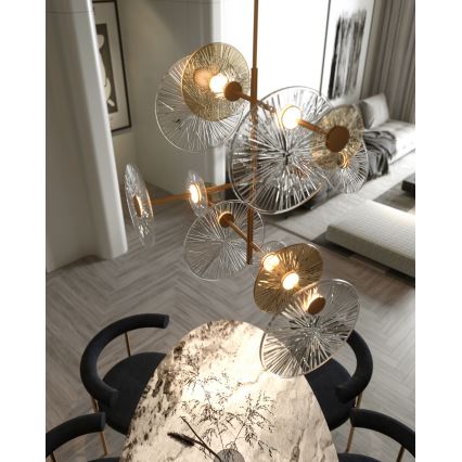 MAXLIGHT P0541 - LED Ripplühter ALLURE 14xLED/5W/230V d. 60 cm kuldne