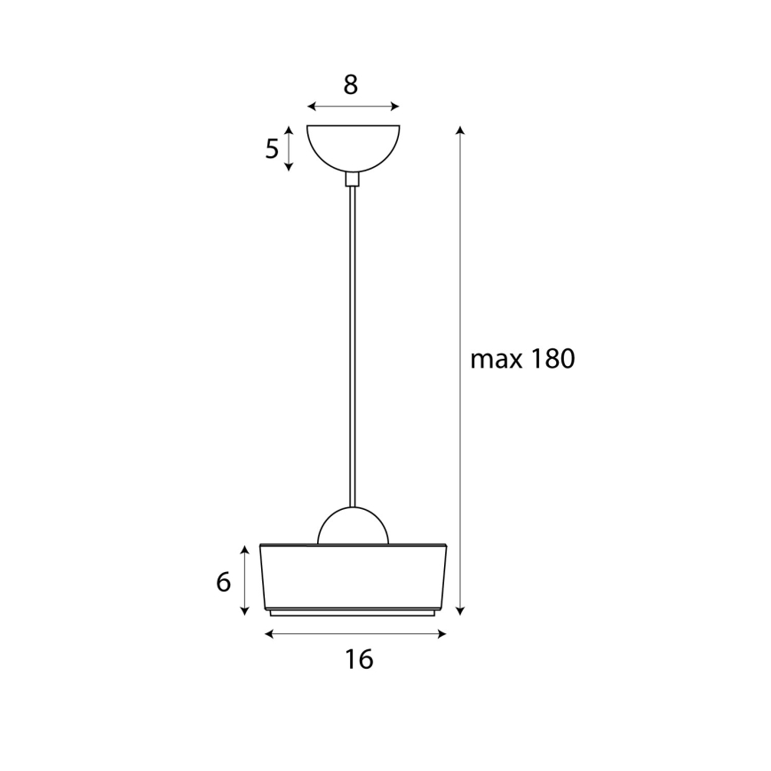 MAXLIGHT P0542 - LED Lühter LIPARI LED/6W/230V d. 16 cm läbipaistev