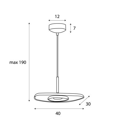 MAXLIGHT P0561 - LED Lühter DEUX LED/5W/230V beež/hall