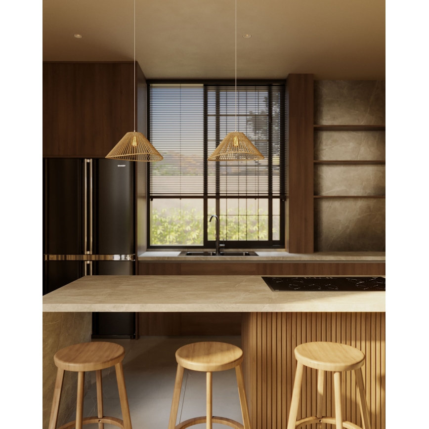 MAXLIGHT P0577 - Lühter AMALFI 1xE27/15W/230V d. 45 cm beež