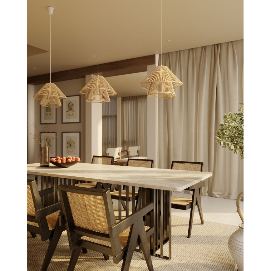 MAXLIGHT P0578 - Lühter AMALFI 1xE27/15W/230V d. 45 cm beež