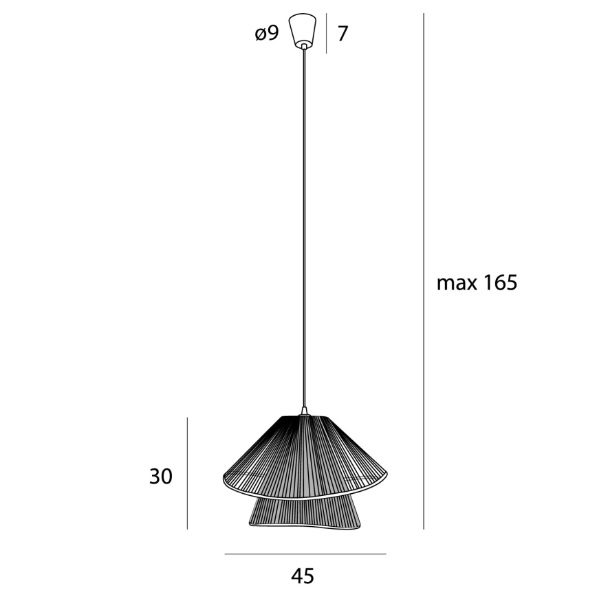 MAXLIGHT P0578 - Lühter AMALFI 1xE27/15W/230V d. 45 cm beež