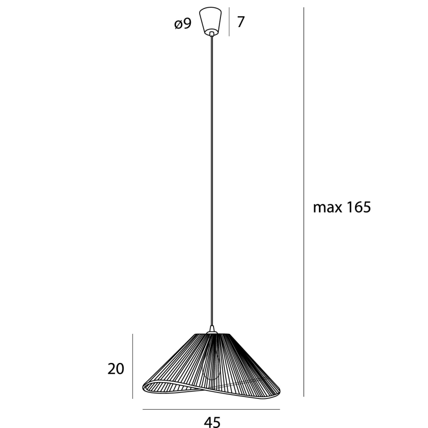 MAXLIGHT P0579 - Lühter AMALFI 1xE27/15W/230V d. 45 cm must