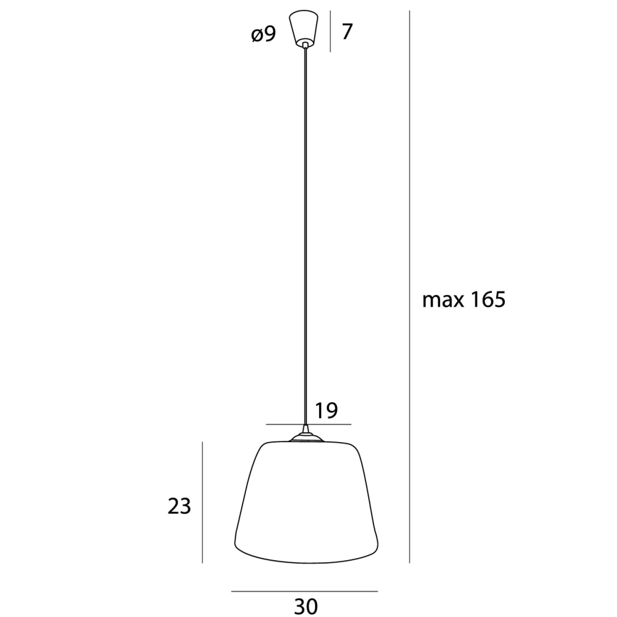 MAXLIGHT P0582 - Lühter POT 1xE27/15W/230V d. 30 cm beež