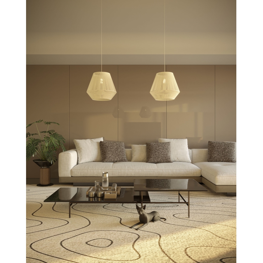 MAXLIGHT P0584 - Lühter PRASLIN 1xE27/15W/230V d. 44 cm beež