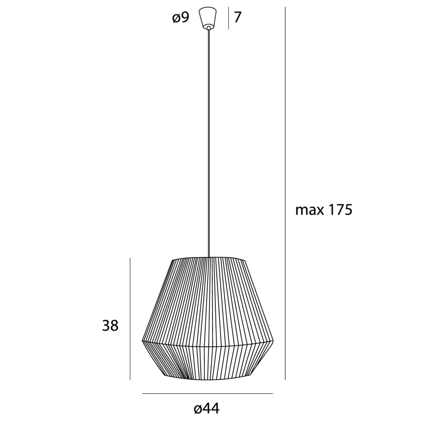 MAXLIGHT P0584 - Lühter PRASLIN 1xE27/15W/230V d. 44 cm beež