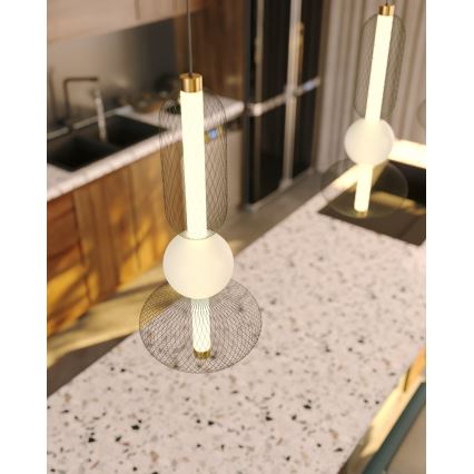 MAXLIGHT P0591 - LED Lühter BORA LED/10W/230V d. 22 cm valge/must