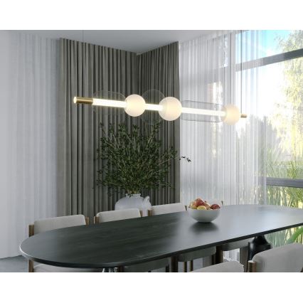 MAXLIGHT P0593 - LED Lühter BORA LED/29W/230V valge/must