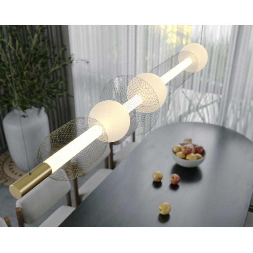 MAXLIGHT P0593 - LED Lühter BORA LED/29W/230V valge/must