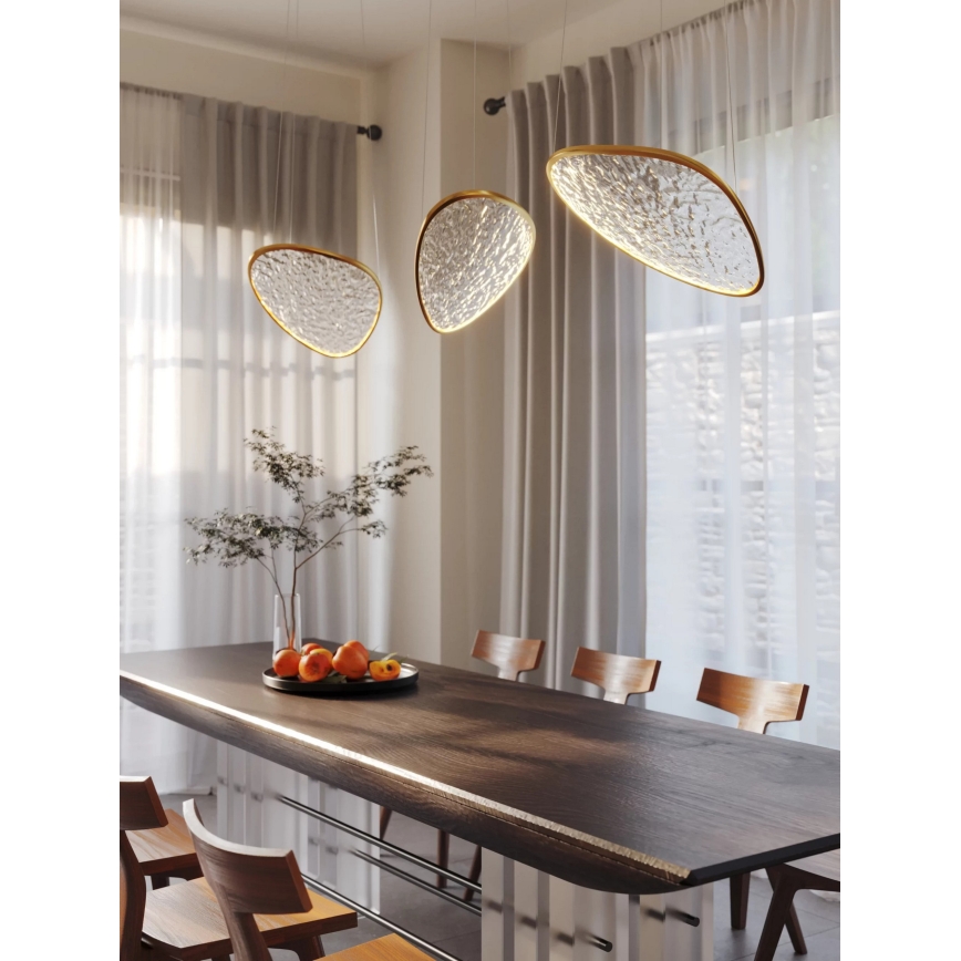 MAXLIGHT P0637D - EMPIRE kaabliga riputatav LED-lühter LED/17W/230V kuldne