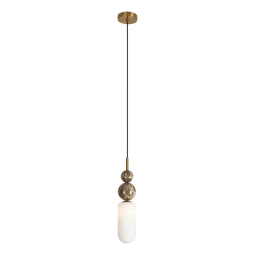 MAXLIGHT P0642 - Ripatslaelamp terastraadiga NOVA 1xG9/12W/230V läbimõõt 12 cm kuldne