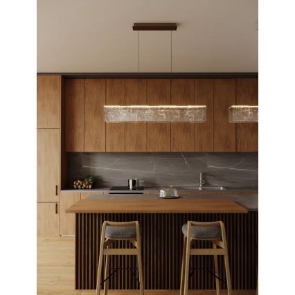MAXLIGHT P0678 - LED rippvalgusti kaabliga EVEREST LED/55W/230V pruun
