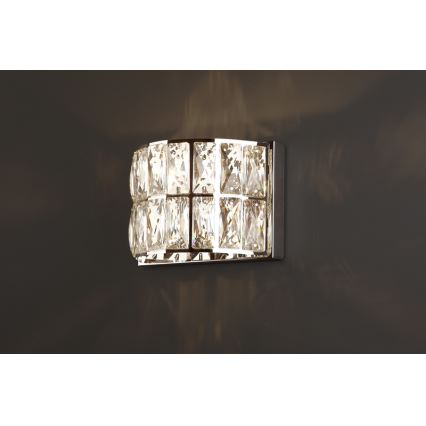 MAXLIGHT W0204 - Seinavalgusti DIAMANTE 1xG9/42W/230V läikiv kroom