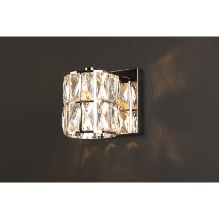 MAXLIGHT W0205 - Seinavalgusti DIAMANTE 1xG9/42W/230V läikiv kroom