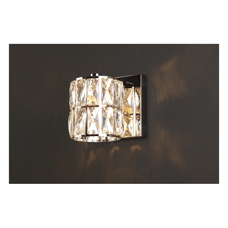 MAXLIGHT W0205 - Seinavalgusti DIAMANTE 1xG9/42W/230V läikiv kroom
