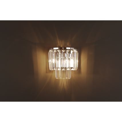 MAXLIGHT W0209 - Seinavalgusti MONACO 2xG9/40W/230V läikiv kroom
