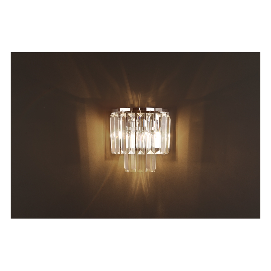 MAXLIGHT W0209 - Seinavalgusti MONACO 2xG9/40W/230V läikiv kroom