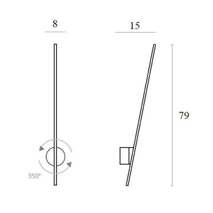 MAXLIGHT W0212 - LED Väli seinavalgusti ÄMBLIK LED/8,4W/230V IP44 valge