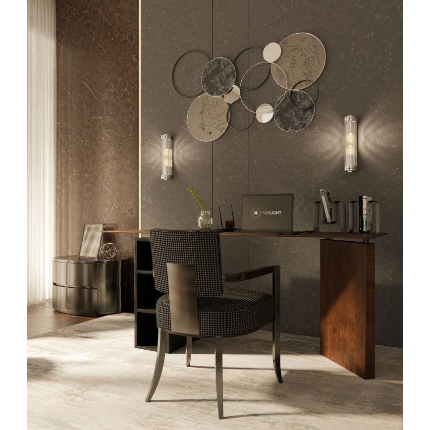 MAXLIGHT W0241 - Seinavalgusti FLORENCE 2xE14/40W/230V läikiv kroom