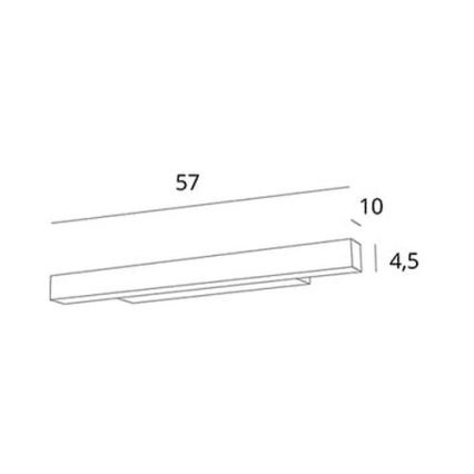 MAXLIGHT W0263 - LED Hämardatav peeglivalgustus vannituppa LINEAR LED/18W/230V 57 cm IP44 valge