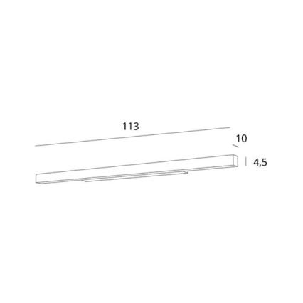 MAXLIGHT W0265 - LED Hämardatav peeglivalgustus vannituppa LINEAR LED/36W/230V 113,5 cm IP44 valge