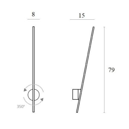 MAXLIGHT W0267 - LED Väli seinavalgusti ÄMBLIK LED/8,4W/230V IP44 must