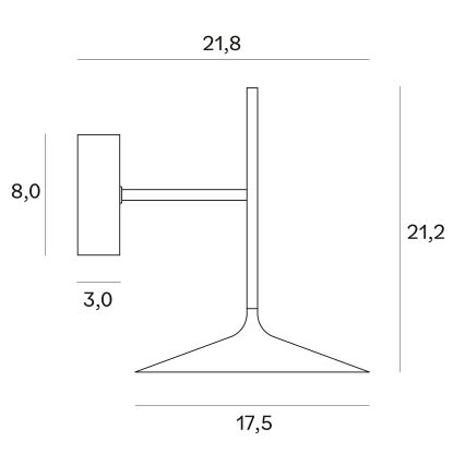 MAXLIGHT W0303 - LED Seinavalgusti HANA LED/6W/230V must