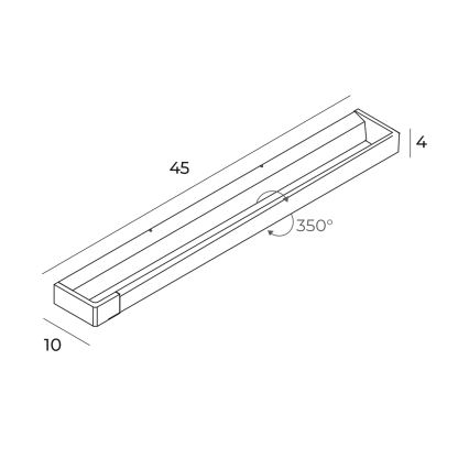 MAXLIGHT W0306 - LED Seinavalgusti vannituppa FLINK LED/12W/230V 45 cm IP44 valge