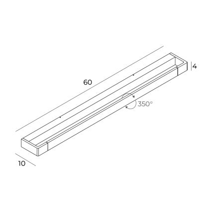MAXLIGHT W0308 - LED Seinavalgusti vannituppa FLINK LED/18W/230V 60 cm IP44 valge