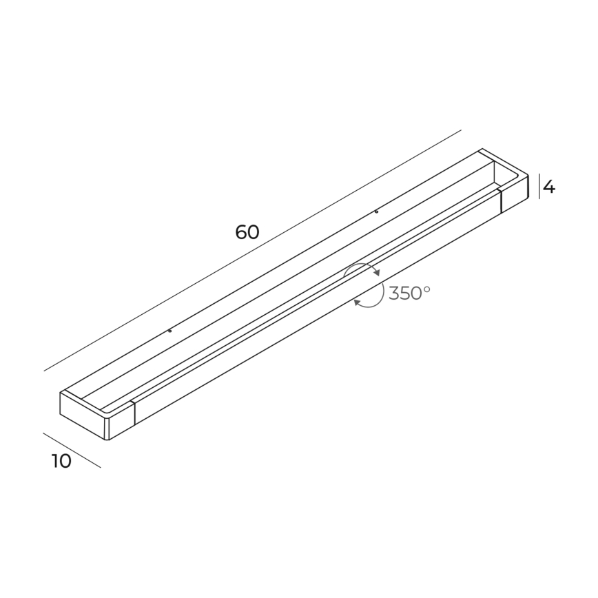 MAXLIGHT W0309 - LED Seinavalgusti vannituppa FLINK LED/18W/230V 60 cm IP44 must
