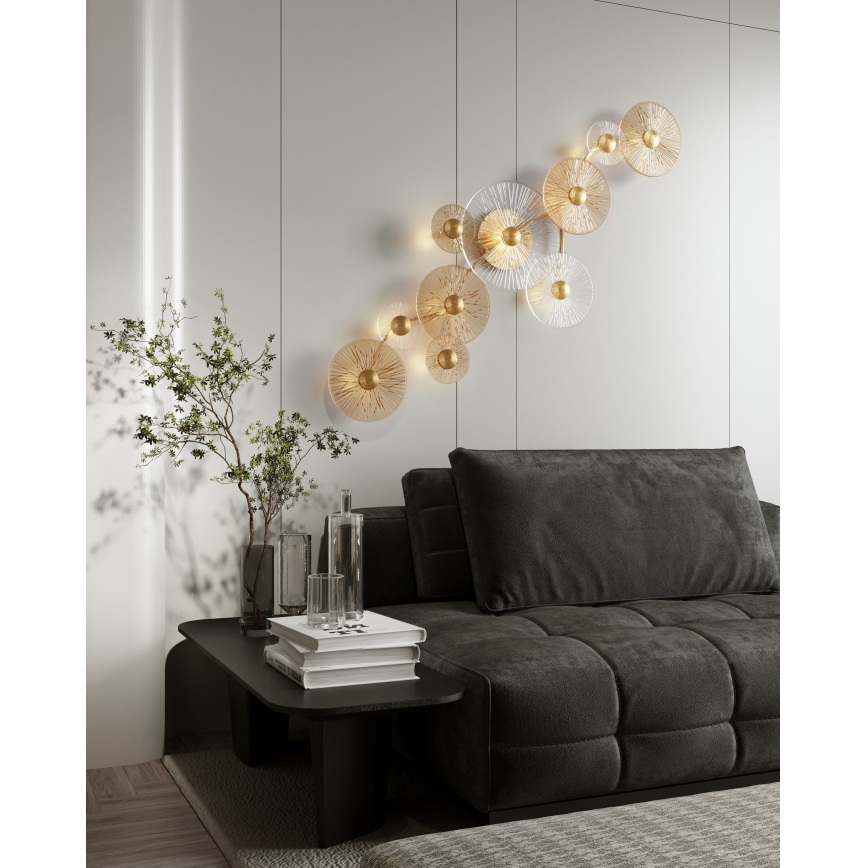 MAXLIGHT W0354 - LED Seinavalgusti ALLURE 10xLED/4,3W/230V kuldne