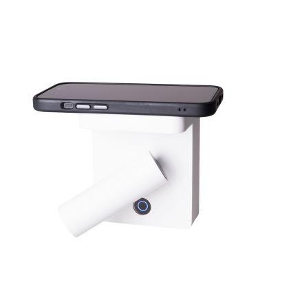 MAXLIGHT W0373 - LED Kohtvalgusti seinale juhtmevaba laadijaga LOFER LED/7W/230V valge